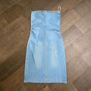 Theory strapless Denim Dress size 8 M